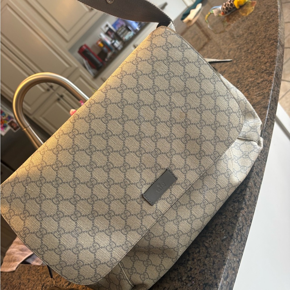 Gucci Beige Monogram Shoulder Bag